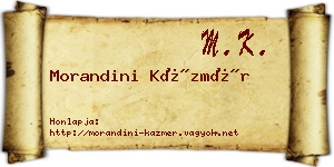 Morandini Kázmér névjegykártya